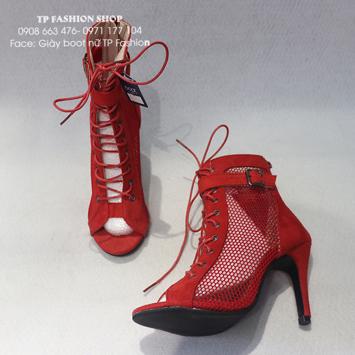 Giày boot lưới nữ  mùa hè gót nhọn  cao 10cm, mẫu giày yêu thích của các bạn dancer