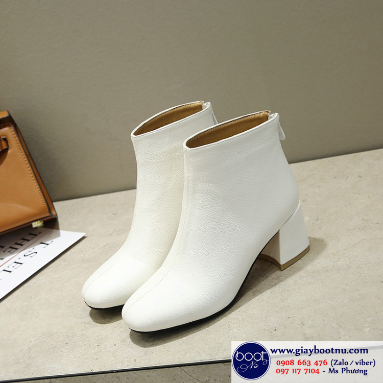 Boot trắng cổ ngắn ĐƠN GIẢN THỜI THƯỢNG GBN3502