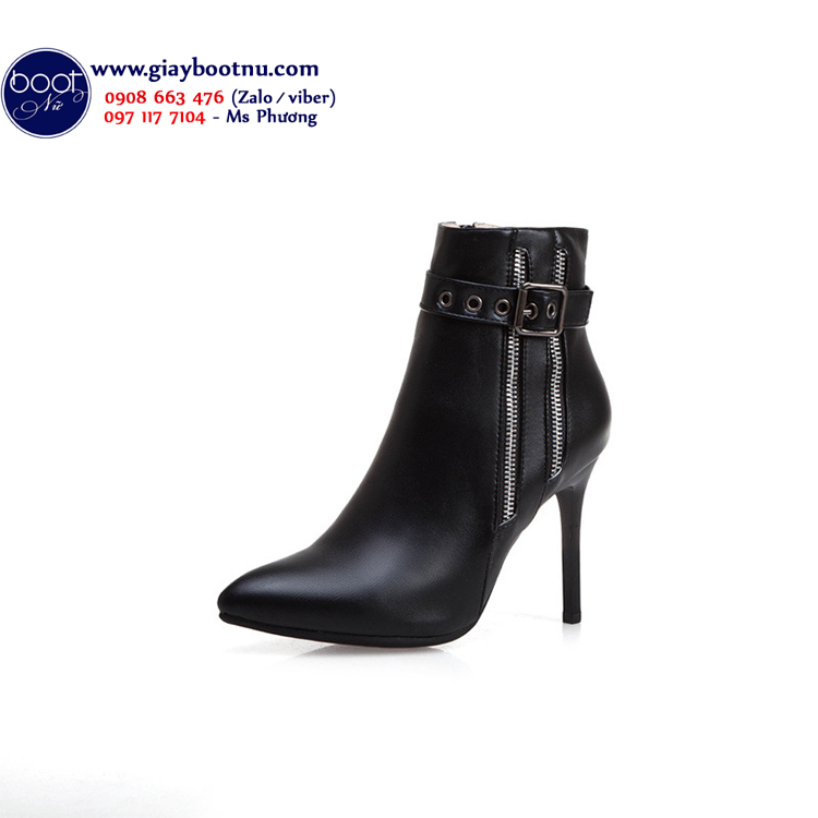 Boot nữ cổ ngắn cao gót  SÀNH ĐIỆU GBN5901