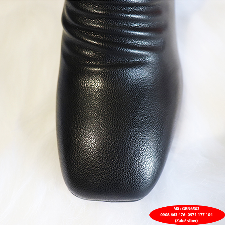 Boot dúng da mờ màu đen THỜI THƯỢNG GBN6503