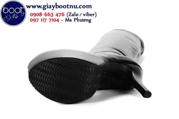 Boot đùi gót nhọn cao 15cm màu đen THỜI THƯỢNG GCC2601