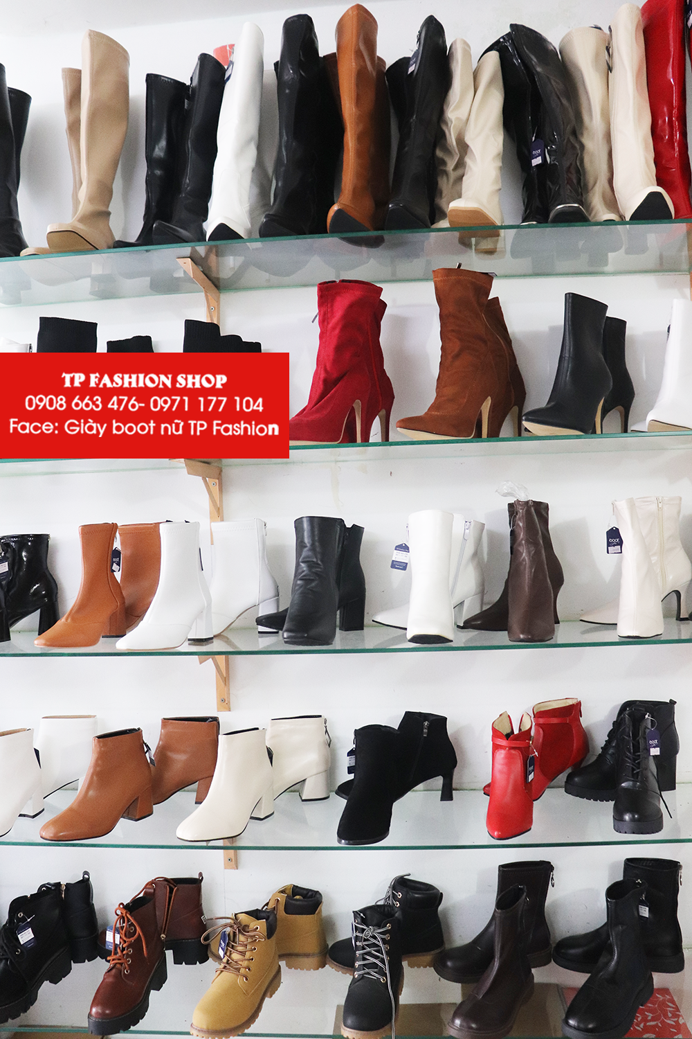 Giày boot nữ TP Fashion ưu đãi khủng 20/10, mua 1 tặng 1 cho tất cả sản phẩm