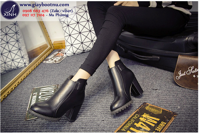 Giày boot nữ cổ sâu cao 7cm GBN14901 cho phong cách năng động và trẻ trung!