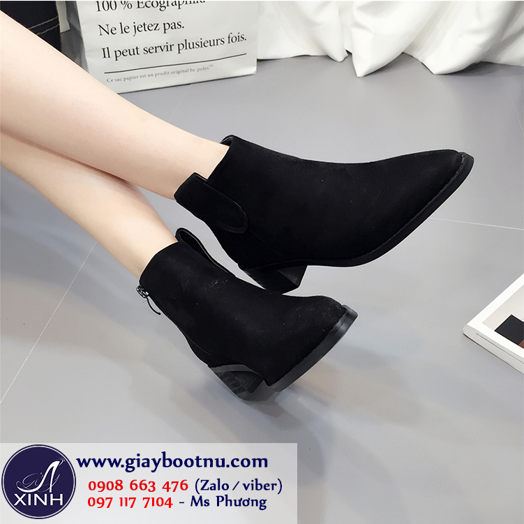 Giày boot nữ đơn giản GBN181 mũi nhọn mang cảm giác thanh thoát và kéo dài đôi chân!