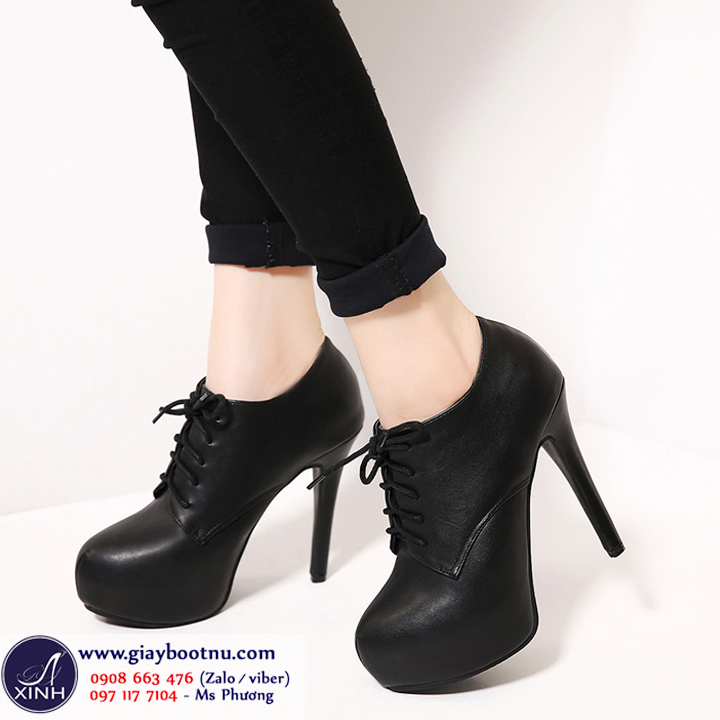 Giày boot nữ cổ sâu cao 12cm tôn dáng trong từng bước chân