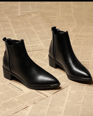 Boot cổ thun đế thấp mũi nhọn ĐƠN GIẢN GBN86 Boot cổ thun đế thấp mũi nhọn ĐƠN GIẢN GBN86