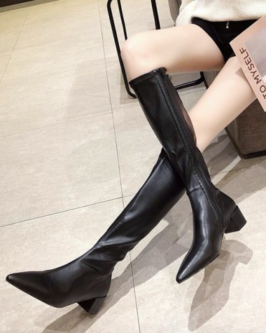 Boot dưới gối mũi nhọn đế thấp SÀNH ĐIỆU GCC02A Boot dưới gối mũi nhọn đế thấp SÀNH ĐIỆU GCC02A