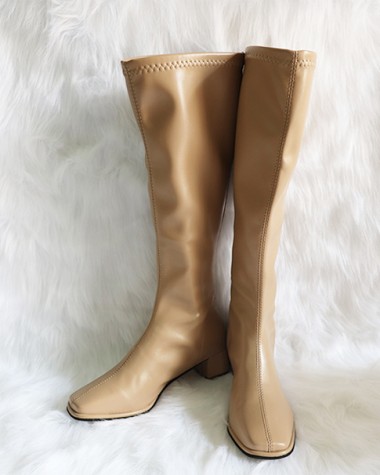 Boot dưới gối ôm chân mũi vuông màu nâu sành điệu GCC10703 Boot dưới gối ôm chân mũi vuông màu nâu sành điệu GCC10703