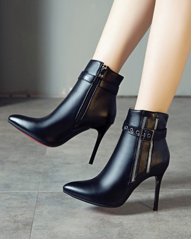 Boot nữ cổ ngắn cao gót  SÀNH ĐIỆU GBN5901 Boot nữ cổ ngắn cao gót  SÀNH ĐIỆU GBN5901
