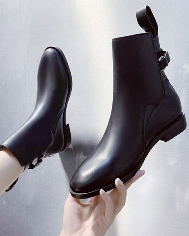 Boot nữ đế thấp cổ lửng đơn giản SÀNH ĐIỆU GBN52 Boot nữ đế thấp cổ lửng đơn giản SÀNH ĐIỆU GBN52