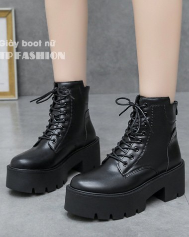 Combat boot cổ ngắn cột dây đế bảng cao 7cm style CÁ TÍNH HIỆN ĐẠI GBN30A Combat boot cổ ngắn cột dây đế bảng cao 7cm style CÁ TÍNH HIỆN ĐẠI GBN30A