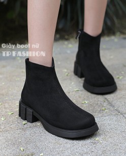 Giày boot nữ cổ ngắn DA LỘN êm chân, đế bảng cao 4.5cm ĐƠN GIẢN thoải mái đi bộ GBN19A Giày boot nữ cổ ngắn DA LỘN êm chân, đế bảng cao 4.5cm ĐƠN GIẢN thoải mái đi bộ GBN19A