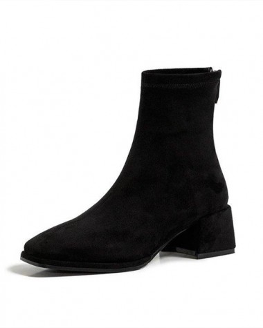 Giày boot nữ da lộn MỀM ÊM đế thấp 4cm MŨI VUÔNG GBN121A Giày boot nữ da lộn MỀM ÊM đế thấp 4cm MŨI VUÔNG GBN121A
